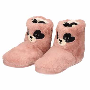 Pluche dieren sloffen/pantoffels muis/muizen roze dames