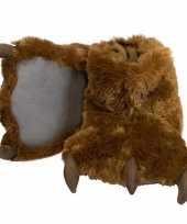 Dierenpoot pantoffels bruine beer dames