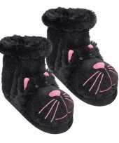 Pantoffel sokken zwarte kat