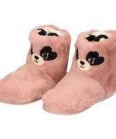 Pluche dieren sloffen pantoffels muis muizen roze dames