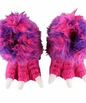 Roze monsterpoten pantoffels meisjes