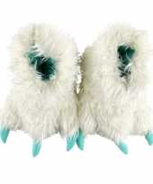 Witte monsterpoten pantoffels kinderen